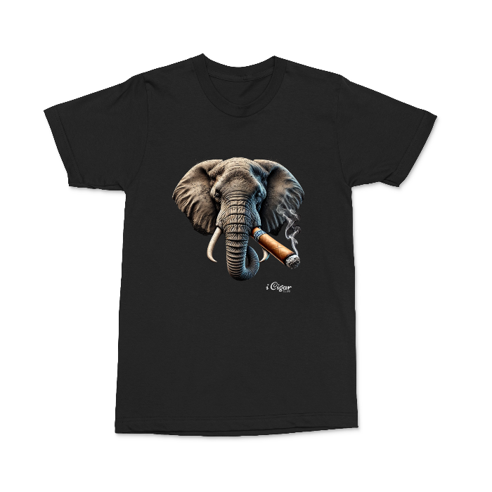 Dusty Bull Elephant with a Cigar.