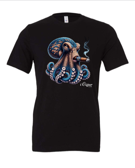 Blue Octopus smoking a Cigar. - i Cigar Club 