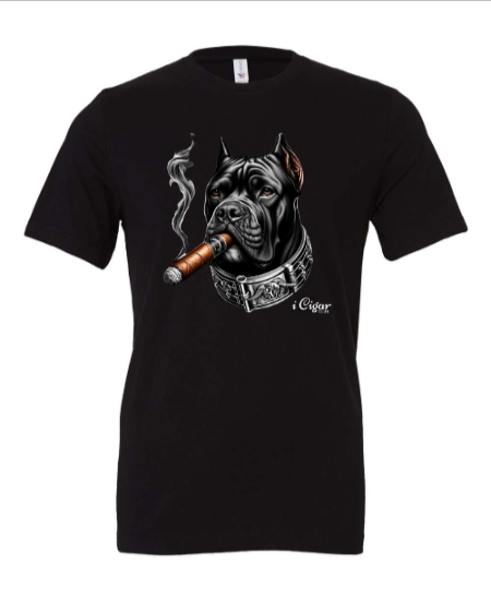 Black Cane Corso smoking a Cigar. - i Cigar Club 