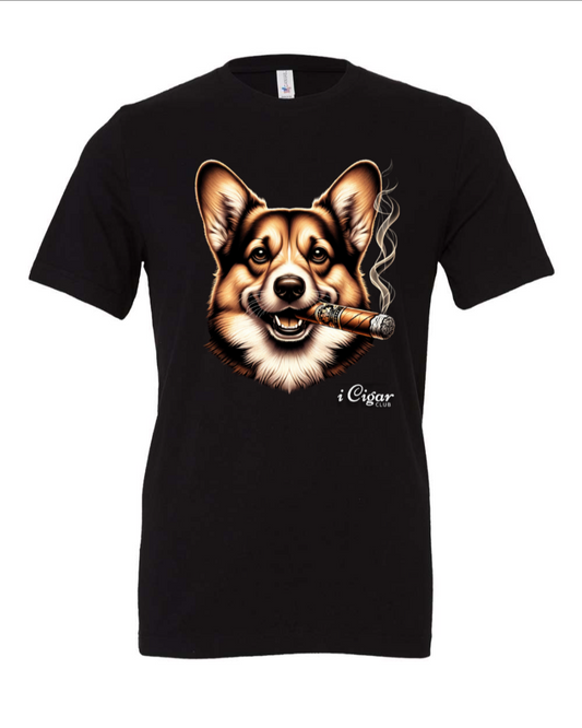 Pembroke Corgi smoking a Cigar. - i Cigar Club 